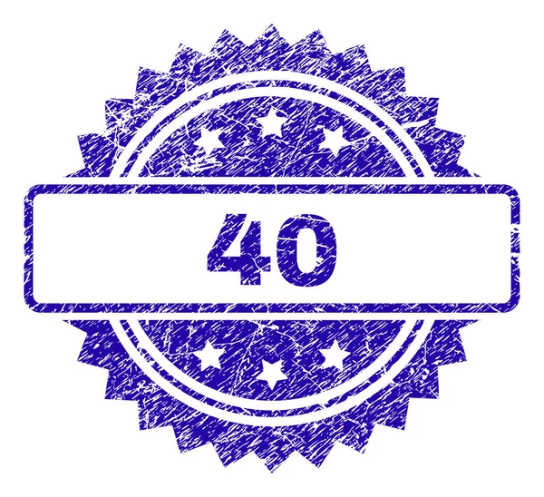 Grunge 40 Sigillo francobollo — Vettoriale Stock