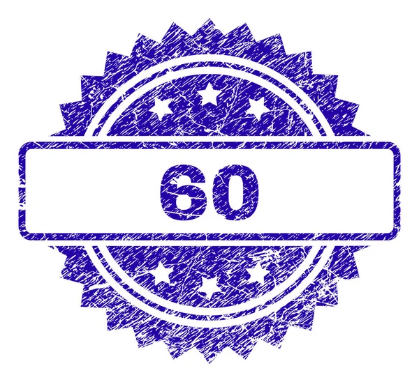 Sceau rayé de 60 timbres — Image vectorielle