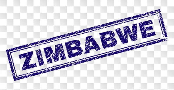 Timbre rectangle ZIMBABWE rayé — Image vectorielle