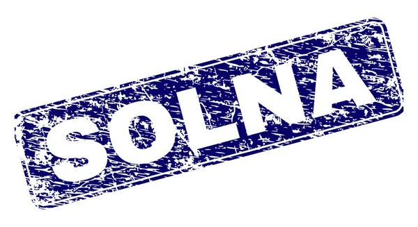 Yuvarlatılmış dikdörtgen damga grunge Solna çerçeveli