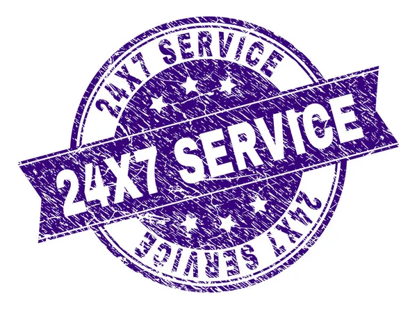 Streszczenie teksturowanej plombie Service 24 x 7 — Wektor stockowy