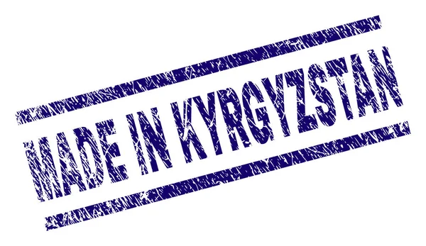 Gekrast textuur gemaakt In Kirgizië stempel-zegel — Stockvector