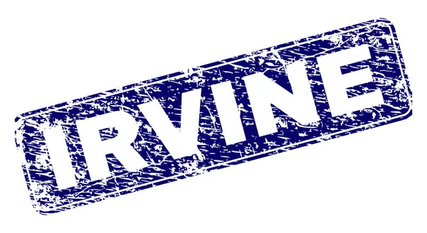 Yuvarlatılmış dikdörtgen damga grunge Irvine çerçeveli