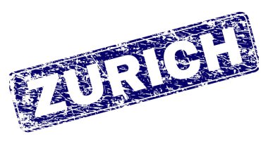 Yuvarlatılmış dikdörtgen damga grunge Zürih çerçeveli