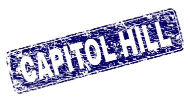 Yuvarlatılmış dikdörtgen damga grunge Capitol Hill çerçeveli