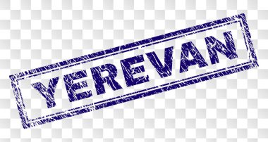 Grunge Yerevan dikdörtgen damgası