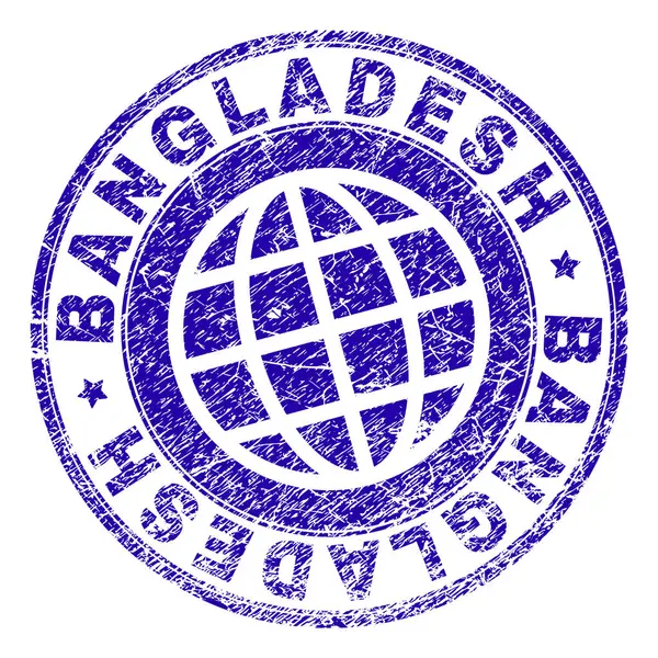 Selo de carimbo texturizado riscado BANGLADESH —  Vetores de Stock