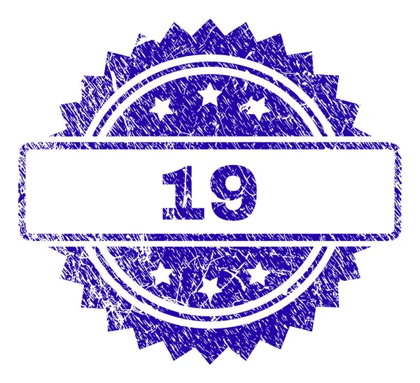 Sceau rayé de 19 timbres — Image vectorielle