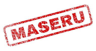 Çizilmiş: Maseru yuvarlatılmış dikdörtgen damgası