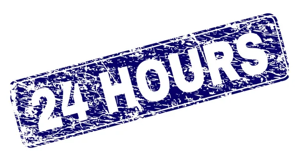 Yuvarlatılmış dikdörtgen damga çizilmiş 24 saat çerçeveli