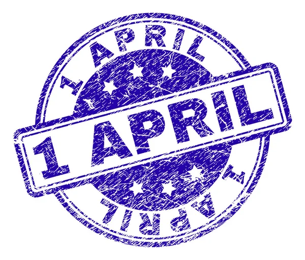 Grunge 1 Nisan damga mühür dokulu — Stok Vektör