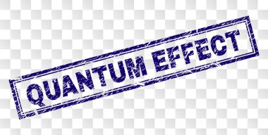 Grunge kuantum etkisi dikdörtgen damgası