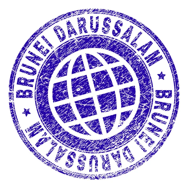 Porysowana teksturowanej Brunei Darussalam plombie — Wektor stockowy