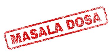 Çizik Masala Dosa yuvarlatılmış dikdörtgen damgası