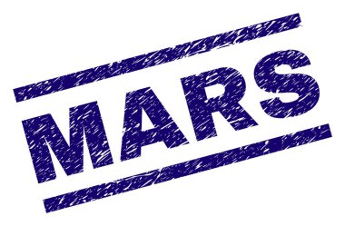 Grunge dokulu Mars mühür damgası