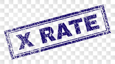 Oranı dikdörtgen damga X çizilmiş