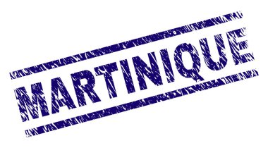 Grunge Martinique damga mühür dokulu