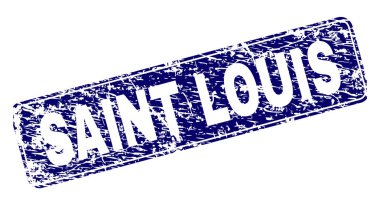 Yuvarlatılmış dikdörtgen damga çizilmiş Saint Louis çerçeveli