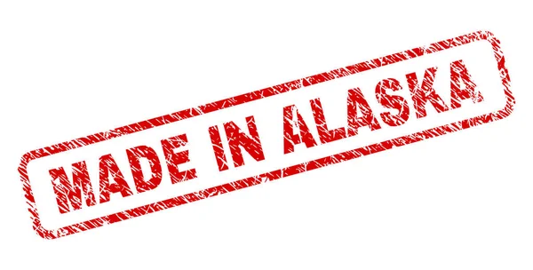 Grunge MADE IN ALASKA Rectángulo redondeado Sello — Vector de stock