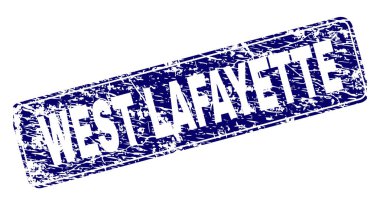 Yuvarlatılmış dikdörtgen damga çizilmiş West Lafayette çerçeveli