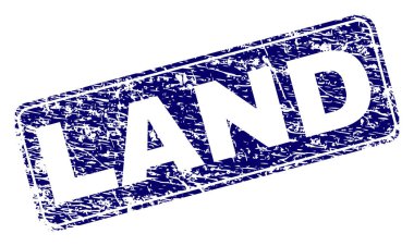 Yuvarlatılmış dikdörtgen damga grunge arazi çerçeveli