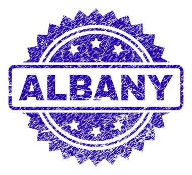 Grunge Albany damga mühür