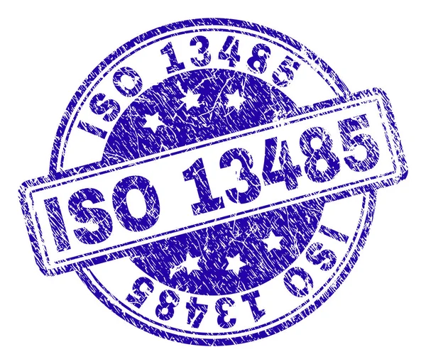 Grunge Textured ISO 13485 Stamp Seal — Stock Vector