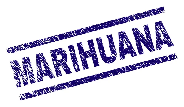 Zerkratztes texturiertes Marihuana-Stempelsiegel — Stockvektor