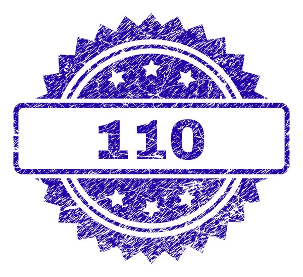 긁힌된 110 스탬프 인감 — 스톡 벡터