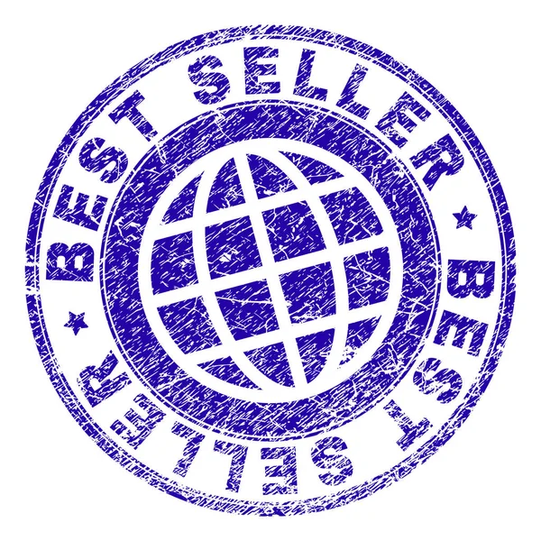 Grunge Texturé Best SELLER Stamp Seal — Image vectorielle