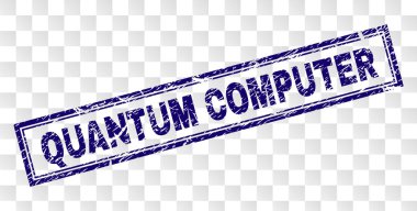 Çizik kuantum bilgisayar dikdörtgen damgası