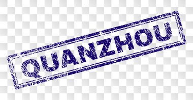 Grunge Quanzhou dikdörtgen damgası