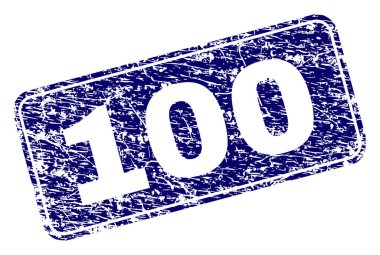 Yuvarlatılmış dikdörtgen damga çizilmiş 100 çerçeveli
