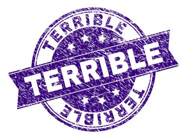 Dokulu korkunç damga mühür çizik