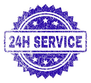 Grunge 24 saat hizmet damga mühür