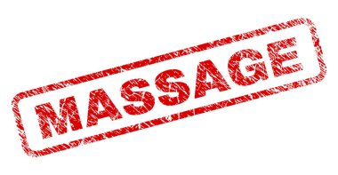 Grunge masaj yuvarlatılmış dikdörtgen damgası