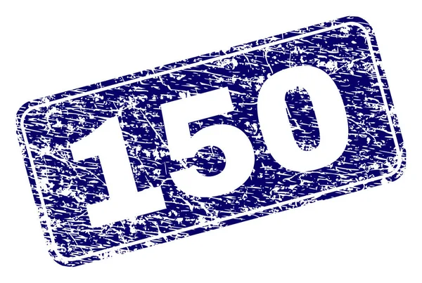 Grunge 150 francobollo rettangolo arrotondato incorniciato — Vettoriale Stock