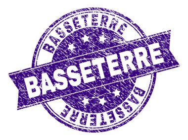 Grunge Basseterre damga mühür dokulu