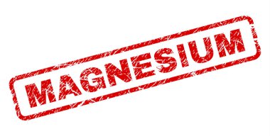 Grunge magnezyum yuvarlatılmış dikdörtgen damgası