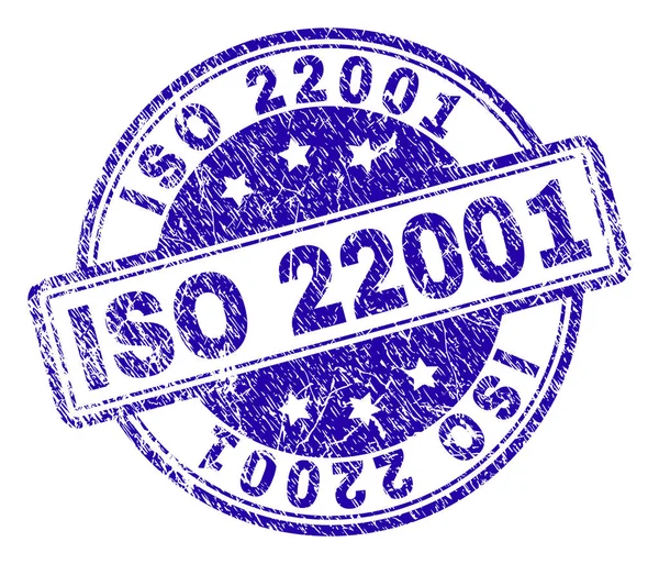 Sello de sello texturizado ISO 22001 rayado — Archivo Imágenes Vectoriales