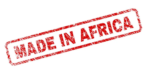 Grunge MADE IN ÁFRICA Carimbo de retângulo redondo — Vetor de Stock
