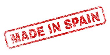 İspanya yuvarlatılmış dikdörtgen damgalamak içinde yapılan grunge