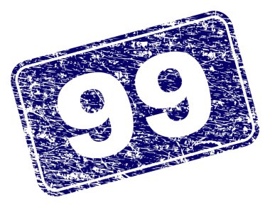 Yuvarlatılmış dikdörtgen damga grunge 99 çerçeveli