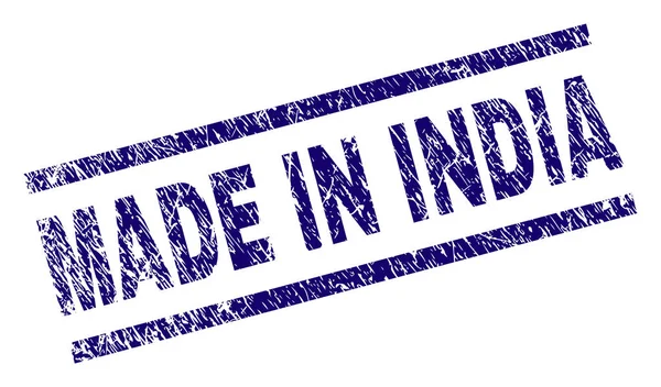 Grunge υφής κατασκευάζονται στην Ινδία σφραγίδα σφραγίδα — Διανυσματικό Αρχείο