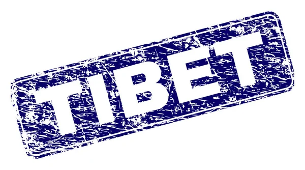 Yuvarlatılmış dikdörtgen damga grunge Tibet çerçeveli