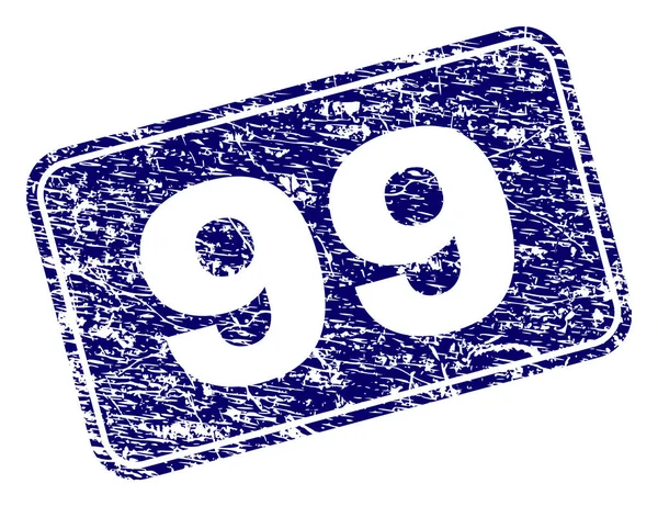 Yuvarlatılmış dikdörtgen damga grunge 99 çerçeveli