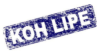 Yuvarlatılmış dikdörtgen damga çizilmiş Koh Lipe çerçeveli