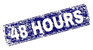 Yuvarlatılmış dikdörtgen damga çizilmiş 48 saat çerçeveli