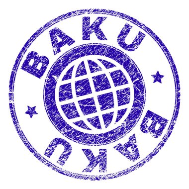 Grunge Bakü damga mühür dokulu