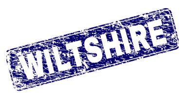 Yuvarlatılmış dikdörtgen damga grunge Wiltshire çerçeveli